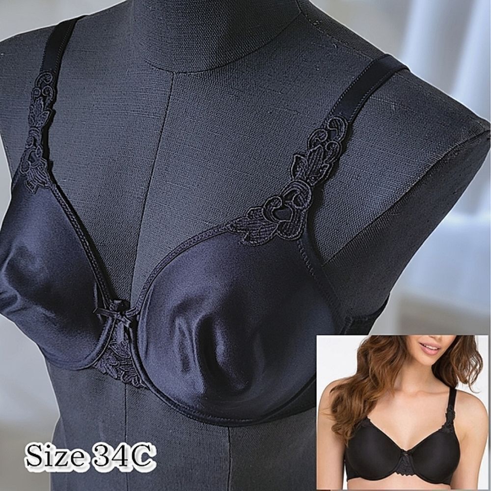 Chantelle Black Hedona Seamless Unlined Minimizer Bra